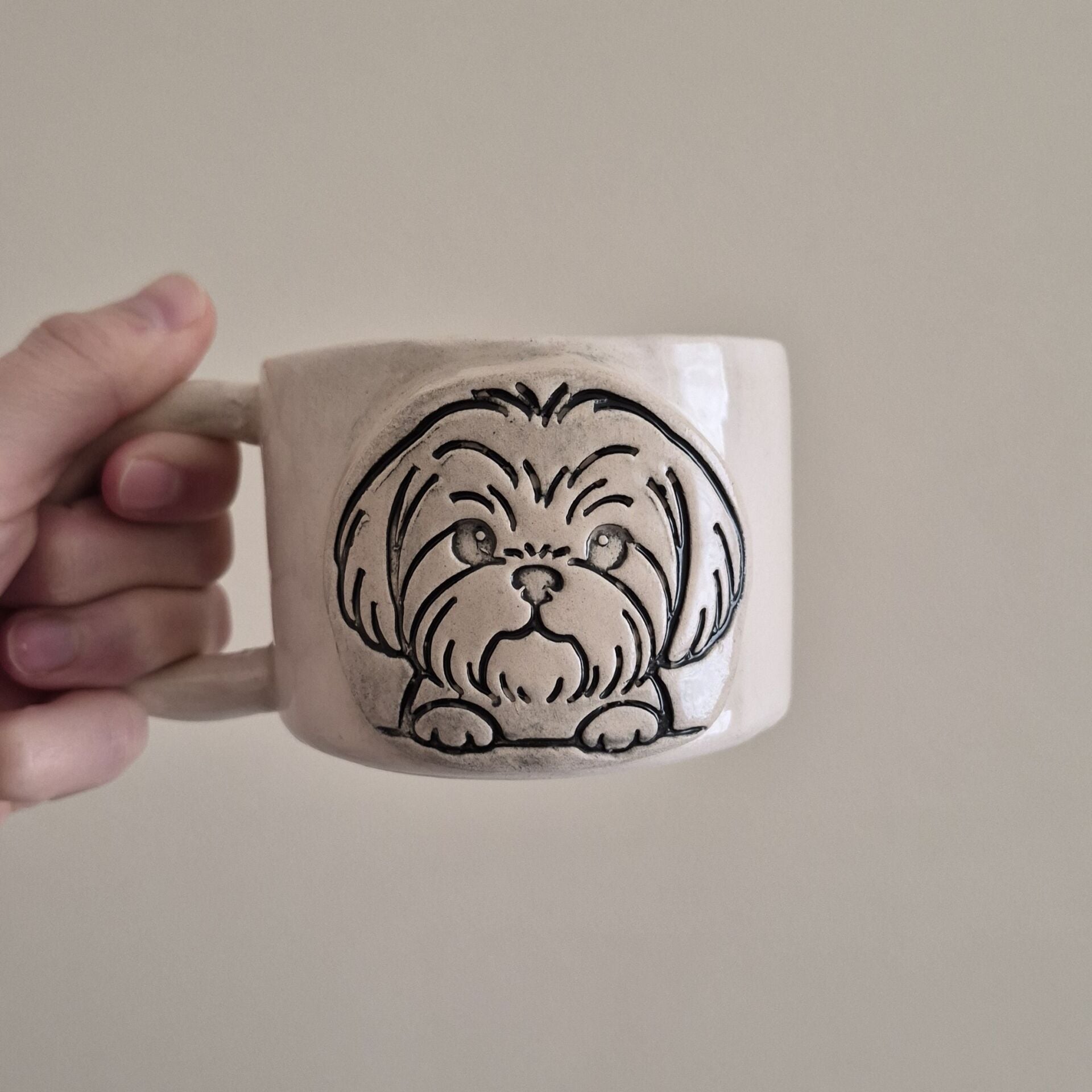 Köpek Yüzlü Seramik Bardak