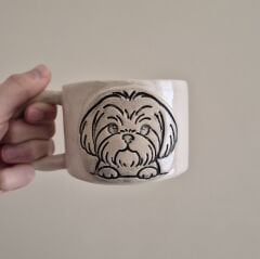 Köpek Yüzlü Seramik Bardak