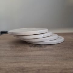 Tavşan Temalı 2'li El Yapımı Unique Seramik Bardak Altlığı