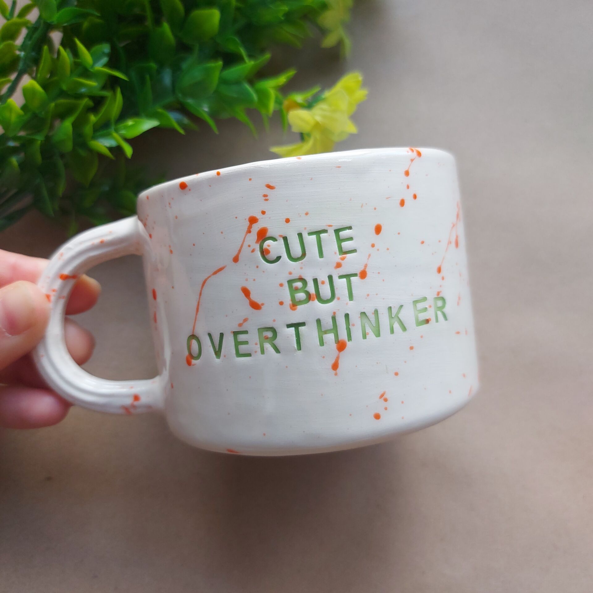 Overthinker - Yeşil Seramik Kupa