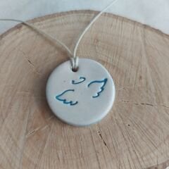 Kanatlı Melek Seramik Kolye