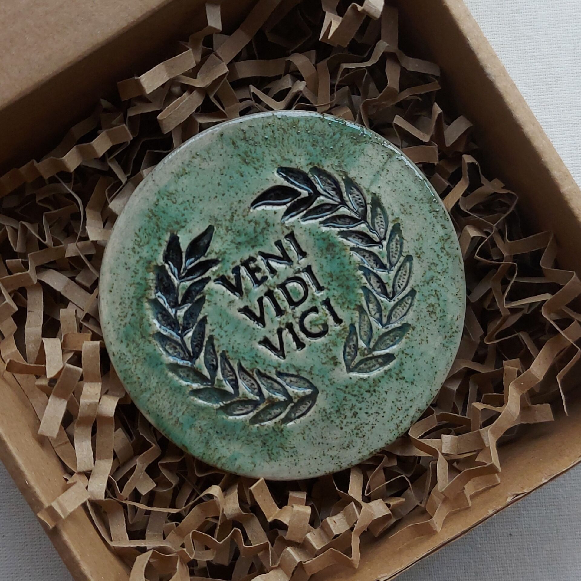 Veni Vidi Vici Seramik Bardak Altlığı