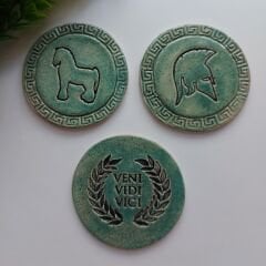 Tarih Temalı 3'lü Bardak Altlığı