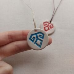 Koç Boynuzu Motifi Seramik Kolye