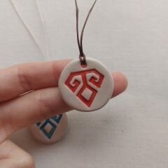 Koç Boynuzu Motifi Seramik Kolye