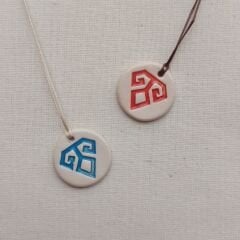 Koç Boynuzu Motifi Seramik Kolye