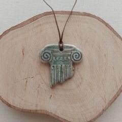 Antik Yunan Sütun Kolye - K.Yeşil