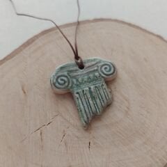 Antik Yunan Sütun Kolye - K.Yeşil